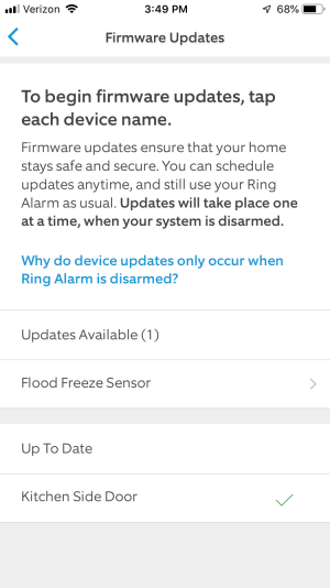 alarm firmware updates begin updates 2